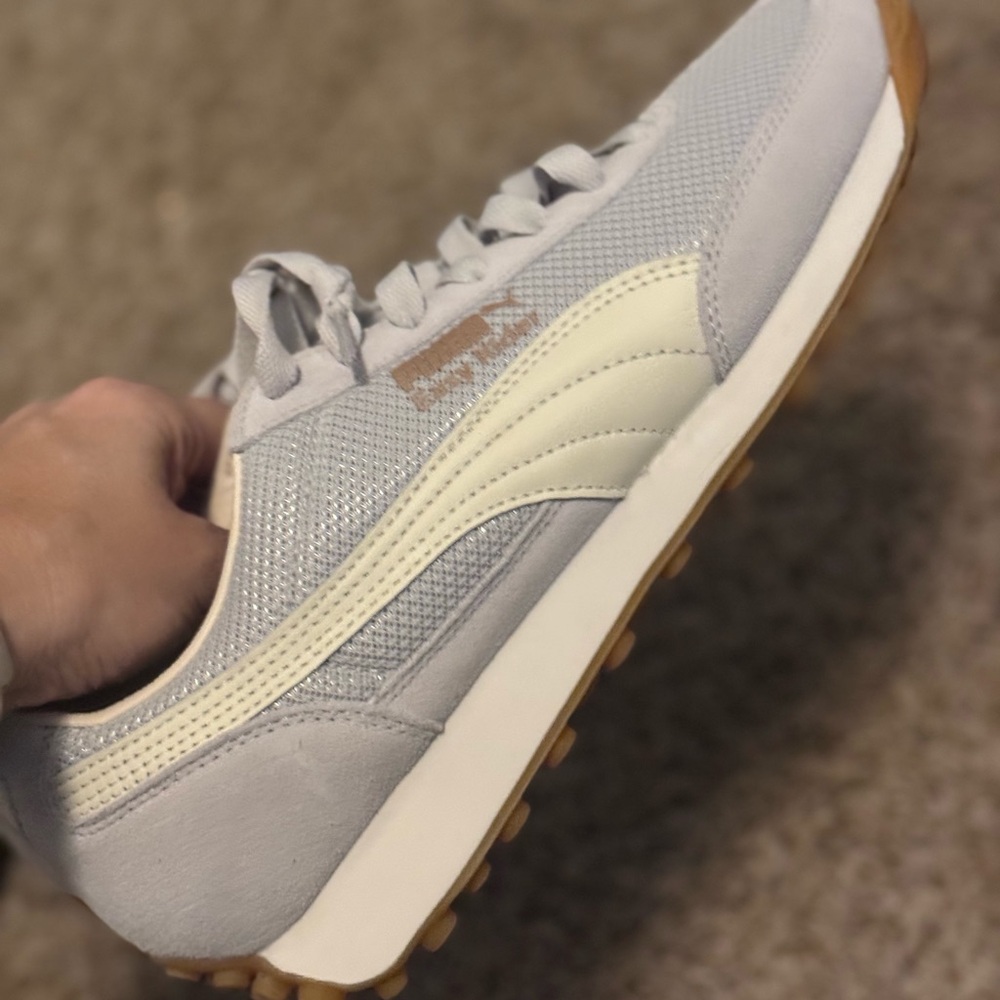 Puma Gray and Cream Athletic Shoes